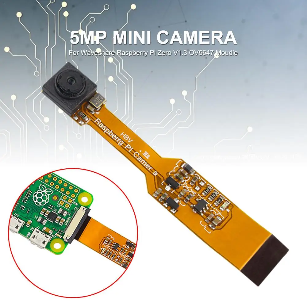 Мини-камера 5 Мп для Waveshare Raspberry Pi Zero V1.3 OV5647 видеокамера 1080p30 720p60 640x480p60 90 |