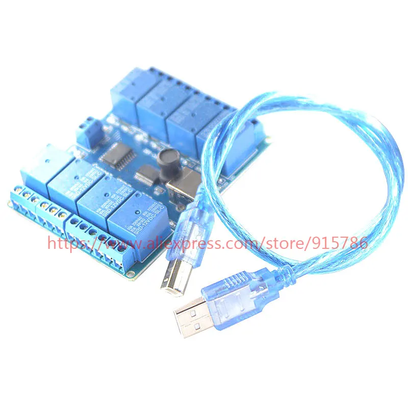 1 шт. 8 канальный модуль управления USB 12 В/релейный 10 А/автоматический
