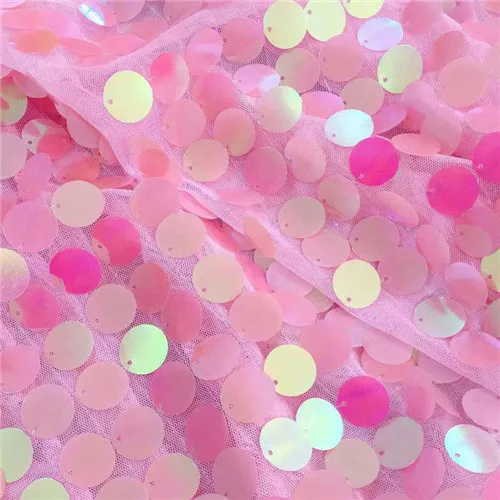 Pink 50x130 см радужные вечерние скатерти в виде рыбьей чешуи с блестками, блестящая ткань для свадебной вечеринки, рождественской одежды, аксессуары - Цвет: Pink