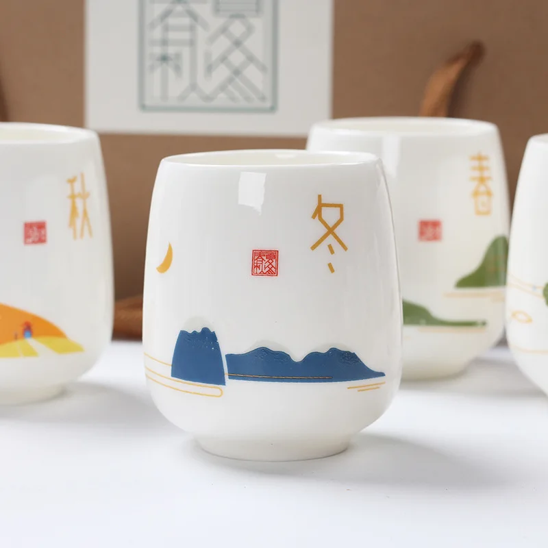 Четыре сезона керамическая чашка подарочный набор прекрасные чашки чайный