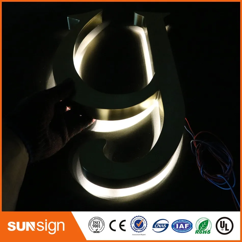 Белый светодиодный знак с подсветкой/логотип магазина|illuminated sign letters|sign lettersilluminated
