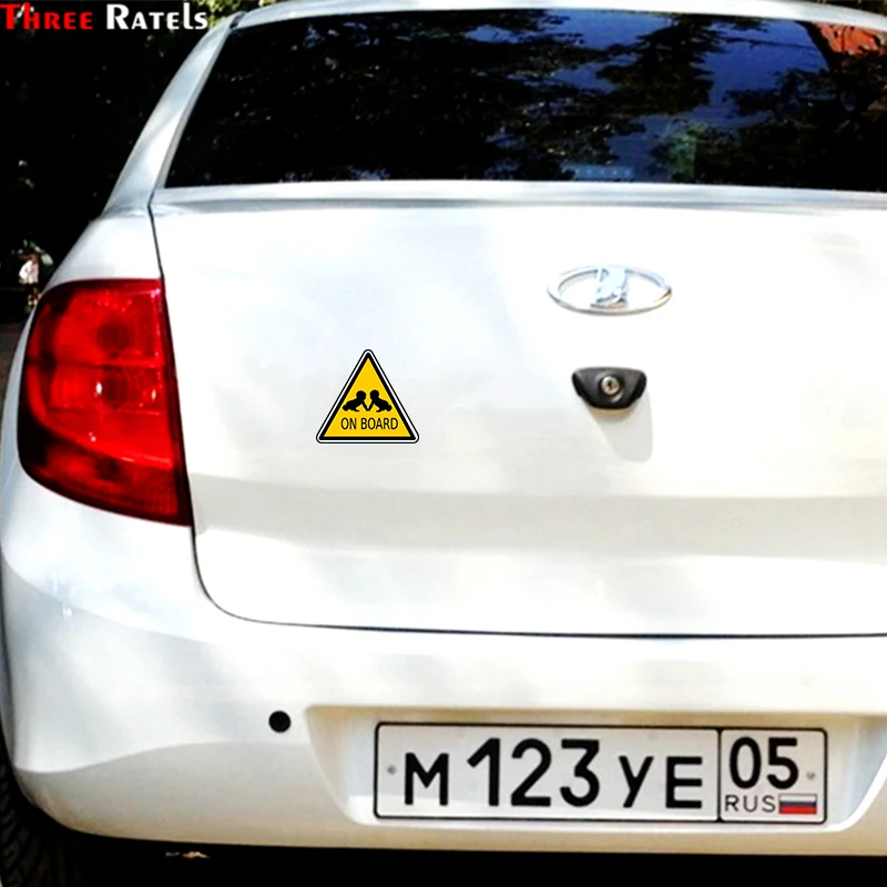 Three Ratels LCS098# 15x15cm Colorful Car Sticker Funny Styling Removable Decal - No Baby on Board, Drive Into Me Freely image 4