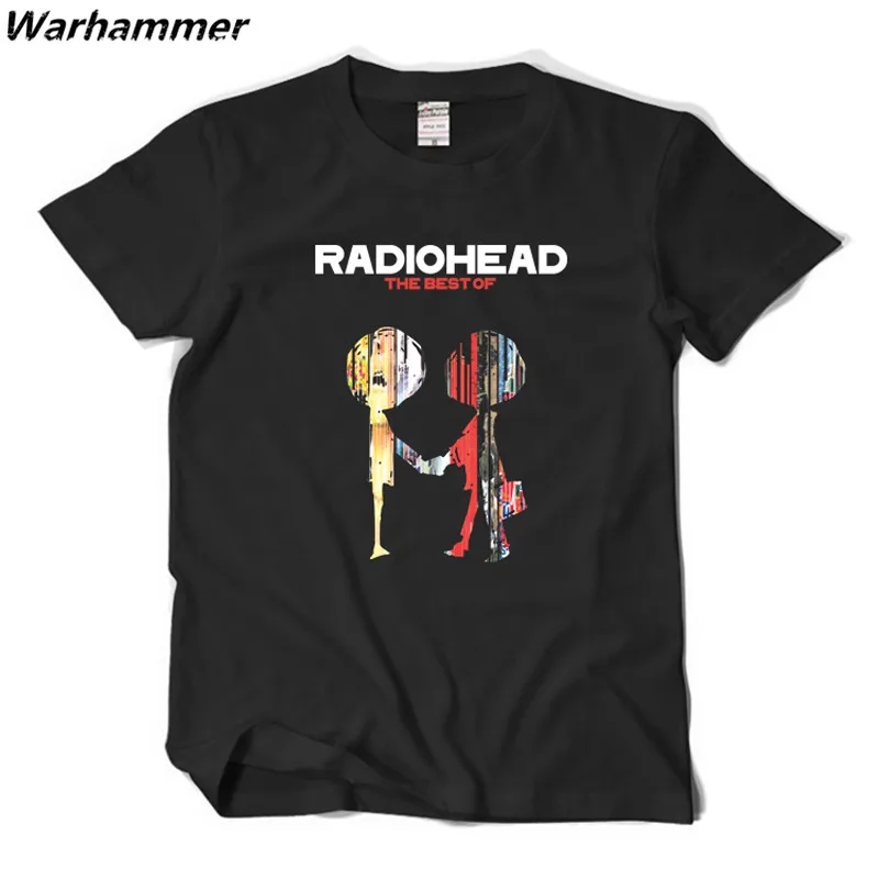 Warhammer Radiohead Rock Вентиляторы печати Best из футболка Homme хлопок o образным вырезом