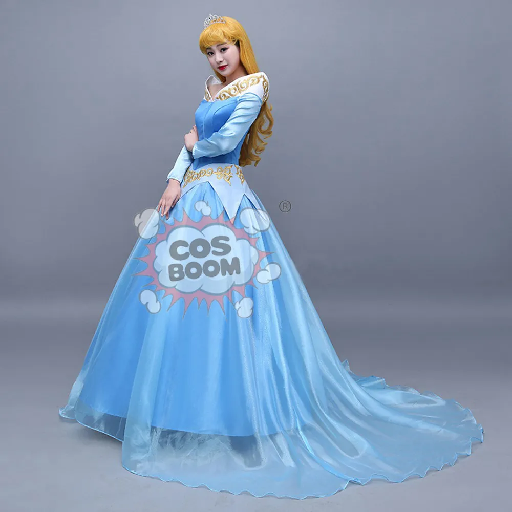 COSBOOM Спящая Красавица Аврора классический синий костюм для косплея Женский