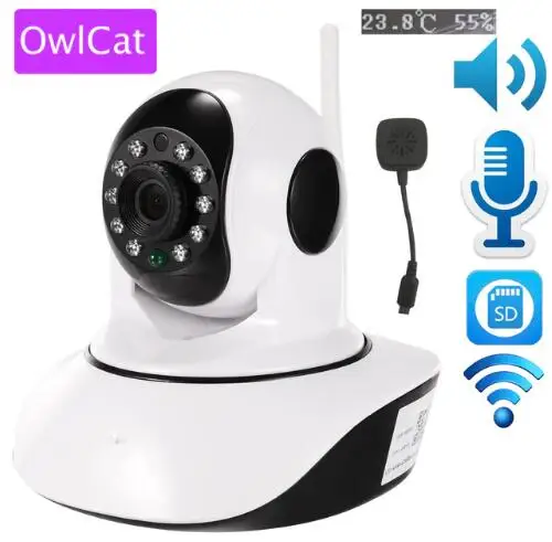 Датчик температуры и влажности для OwlCat видеонаблюдения, ip-камера безопасности, интерфейс Micro USB