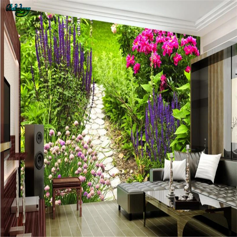 Большой заказ обои за садом 3D пейзаж фон настенные фрески украшение дома
