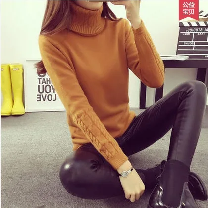 Новинка Женский кашемировый теплый свитер Зимний вязаный с высоким воротом и