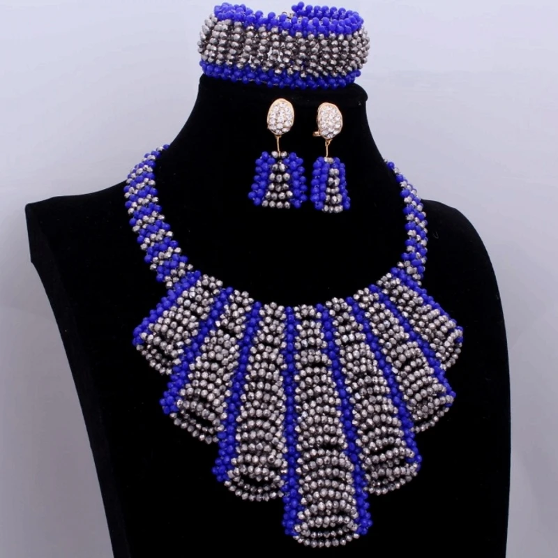 2017 модные африканские индийские свадебные бусы Дубай набор оранжевого золота