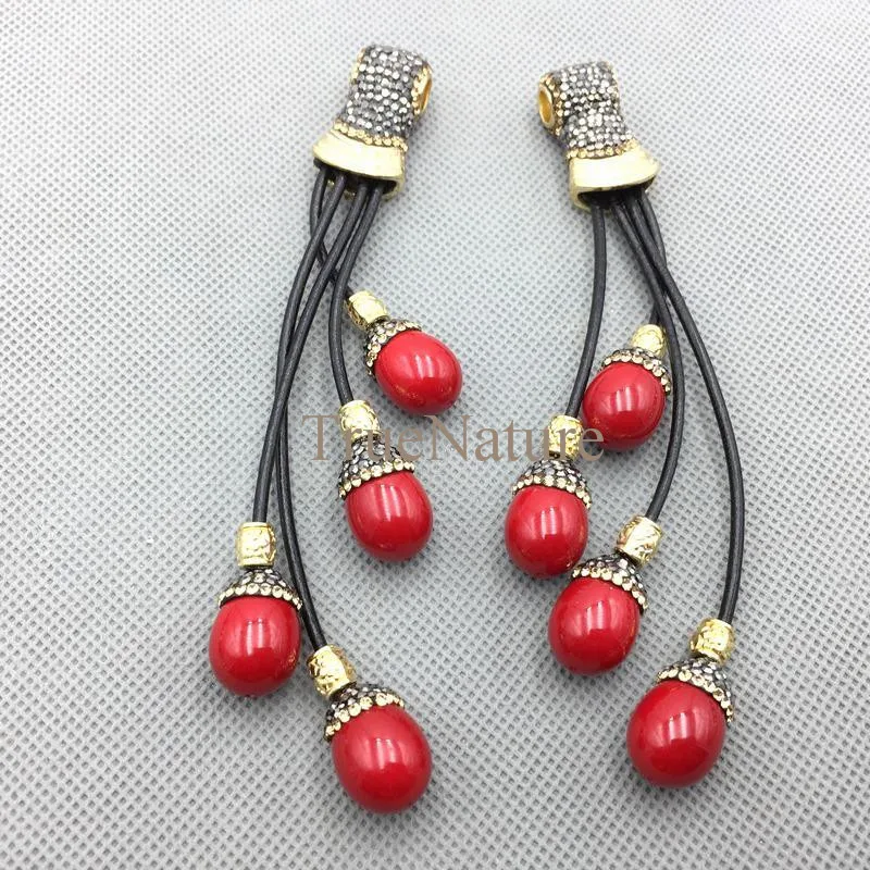 В форме слезы ювелирные изделия из жемчуга в стиле бохо Кожаные Кисточки с