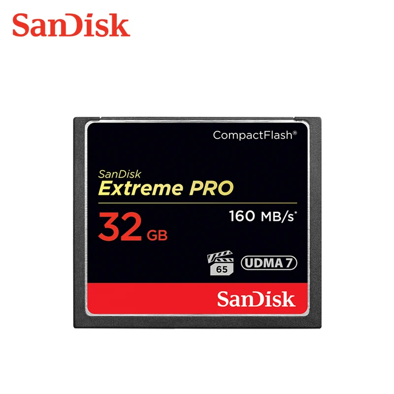 Оригинальная компактная флеш-Карта SanDisk 16 ГБ 32 64 128 CF карта Max160M/sHigh Speed VPG65 памяти