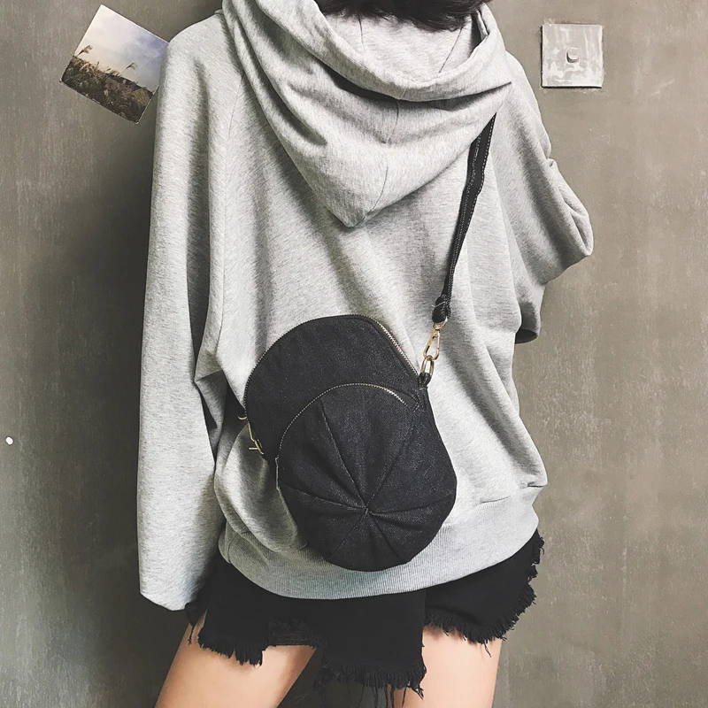 Сумка на плечо женская джинсовая в стиле хип-хоп | Багаж и сумки