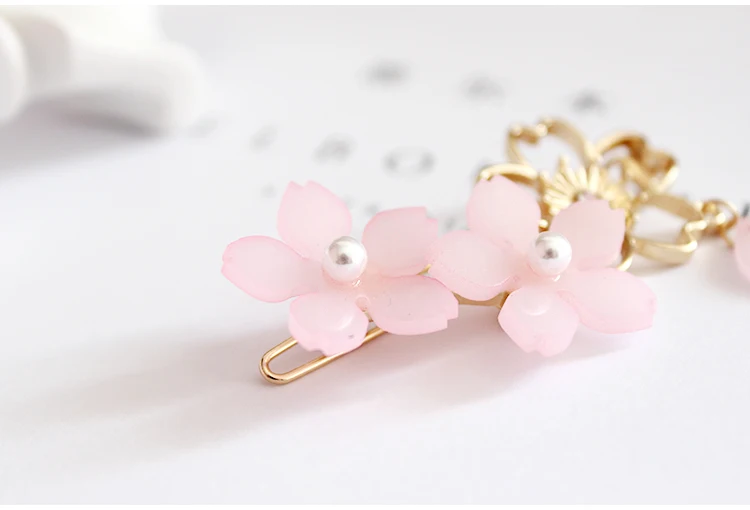 Бесплатная доставка 10 шт./партия модные зажимы для волос Sakura жемчуг свежие