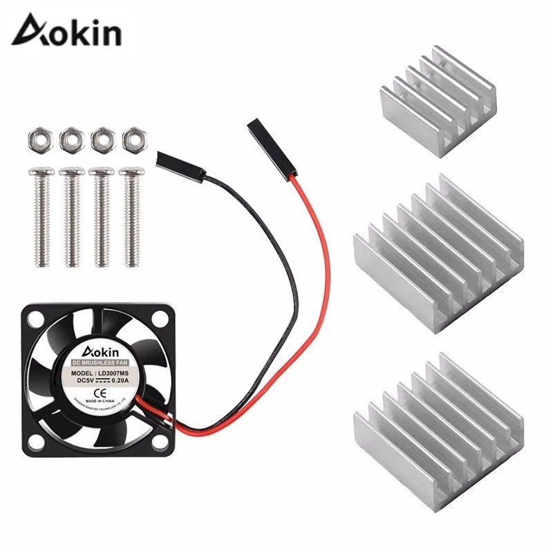 Raspberry Pi 3 4 B Plus Бесщеточный Охлаждающий вентилятор для процессора 5 в постоянного