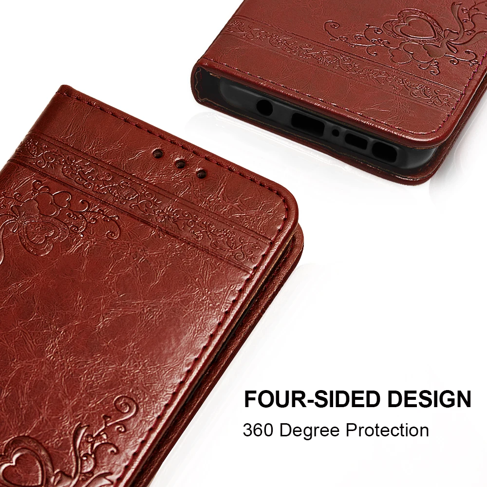 Embossed Wallet Case For Samsung Galaxy A 6 2018 Leather Flip Cover for A6 Mobile Phone Shell | Мобильные телефоны и