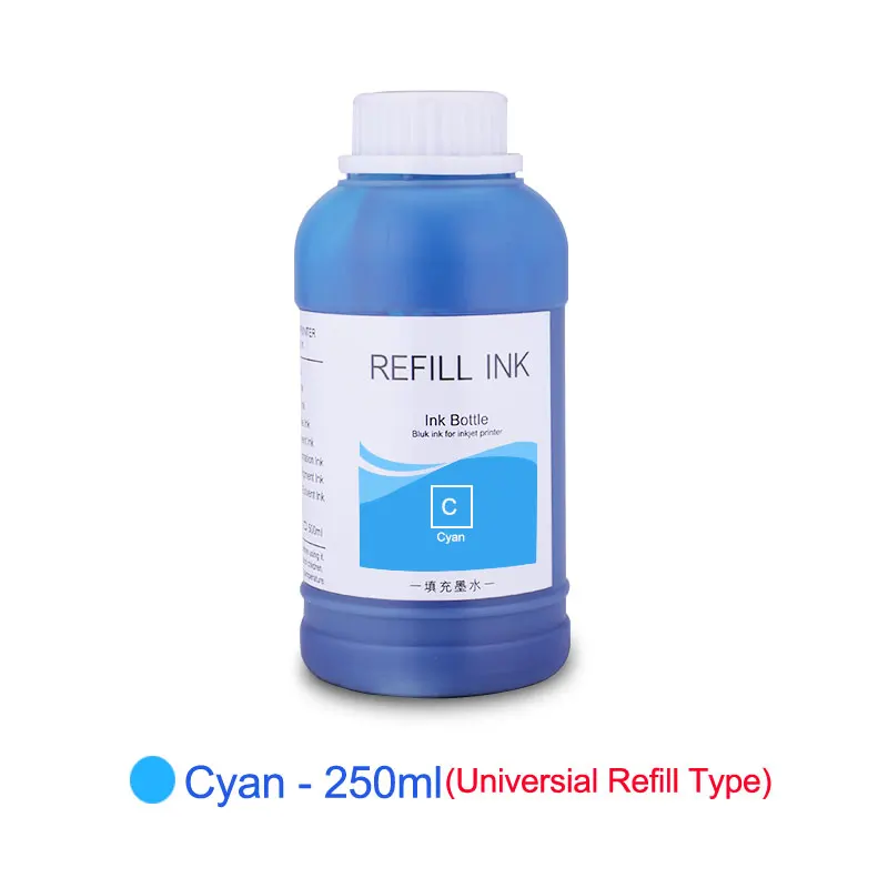 250ml Universal Refill Pigment Ink For HP 178 364 564 655 670 711 862 920 932 933 934 950 951 952 953 954 955 Printer Ink For HP - Цвет: 1 PCS - Cyan