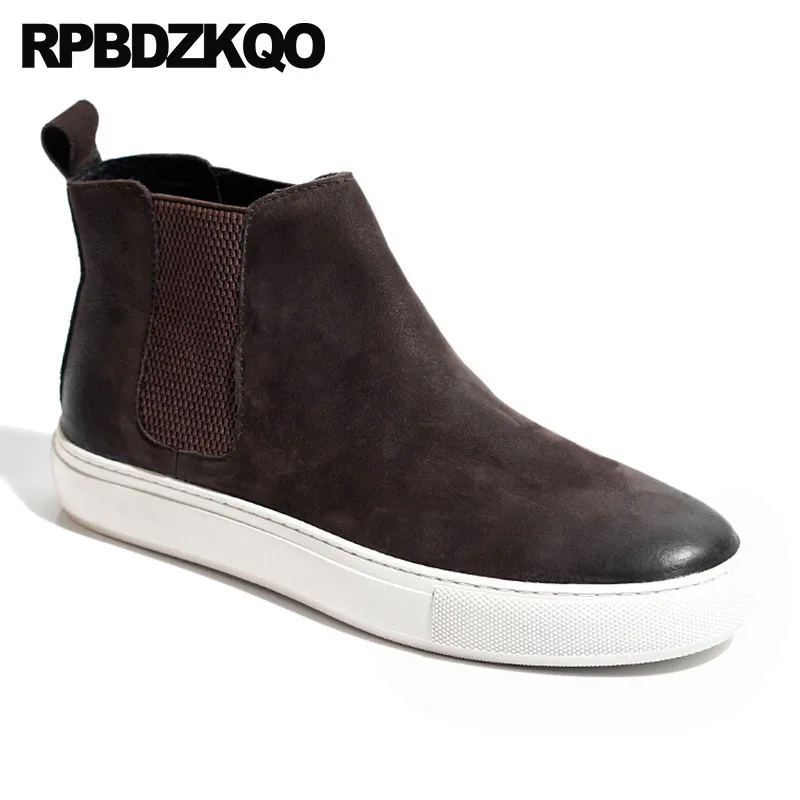 челси коричневый батильоны марочный осень на платформе дизайнер обувь мужчины