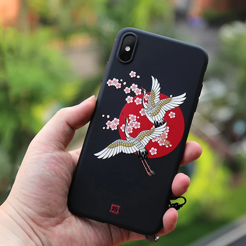 Чехол для iPhone 11 Pro Max 11Pro XR XS X 7 8 6 6s Plus объемный рельефный матовый мягкий