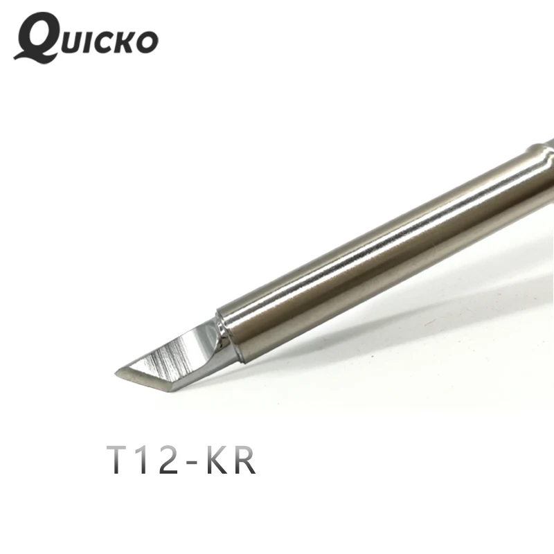 QUICKO T12-KR Shape K Series Electronic Soldering Tips 220v Iron Solder Tip Welding Tools for FX907/9501 Handle T12 OLED station |