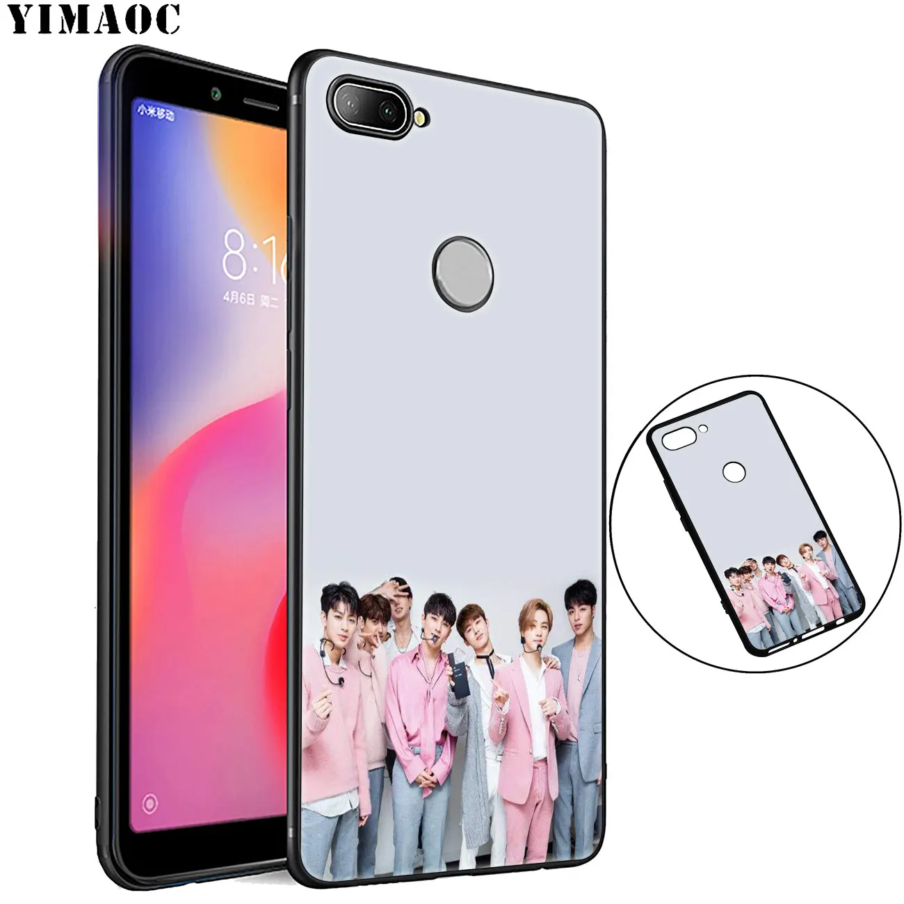 Мягкий силиконовый чехол YIMAOC ikon kpop для телефона Xiaomi Redmi K30 K20 Note 8 8T 7 5 6 Pro Mi черный из