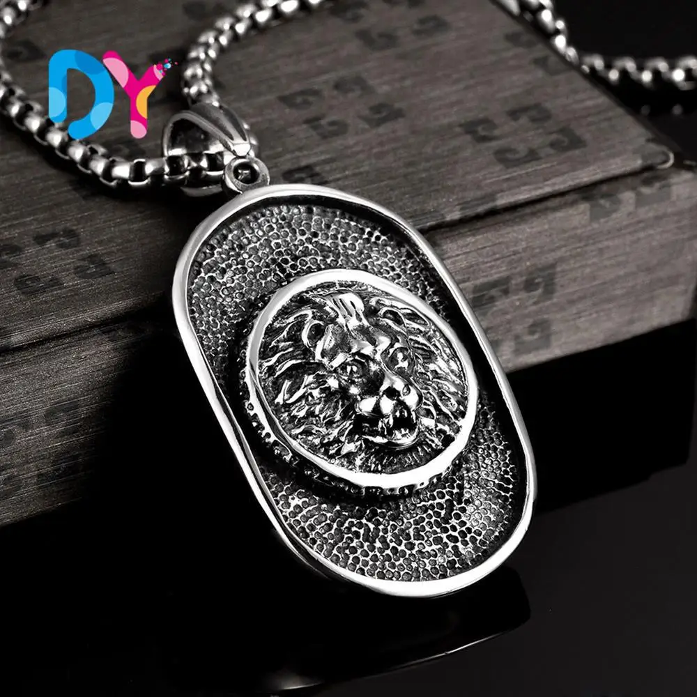 Мужчины Готический Панк Скелет Мотоцикл Титана Лев Из Нержавеющей Стали кожа