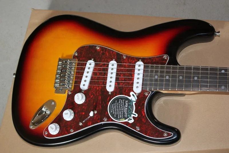 Новое поступление 6 строка F Stratocaster Сделано в США sss закат Sunburst Электрогитары!