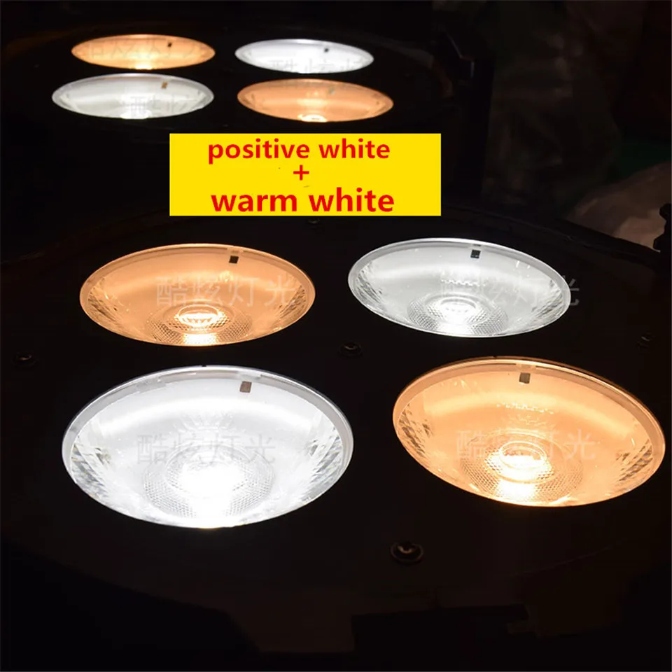 4x50 Вт Par Led COB теплый белый холодный Светодиодный прожектор DJ светильник 4/8 DMX канал