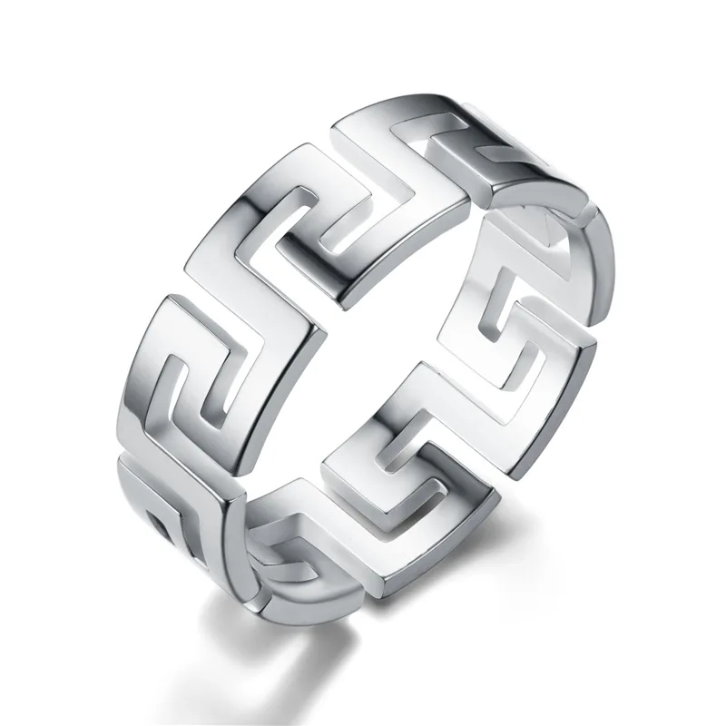 silvery Модное Золотое кольцо с большой стеной, ювелирные изделия из нержавеющей стали для мужчин и женщин, G-068 - Цвет основного камня: silvery