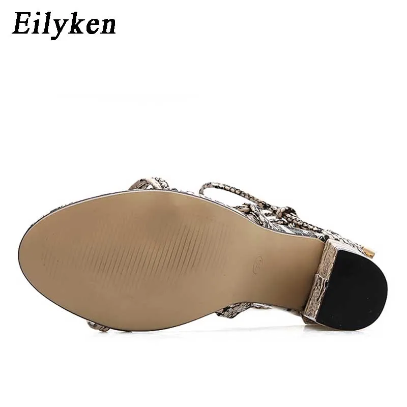 Eilyken/Новинка 2021 года Модные римские сандалии с принтом животных Пикантные
