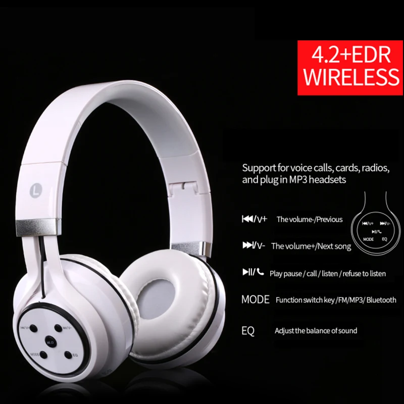 2018 headband headphones wireless Foldable ST7 Wireless Headset Card Headphones Fitness Sports Bluetooth 6.21 | Электроника