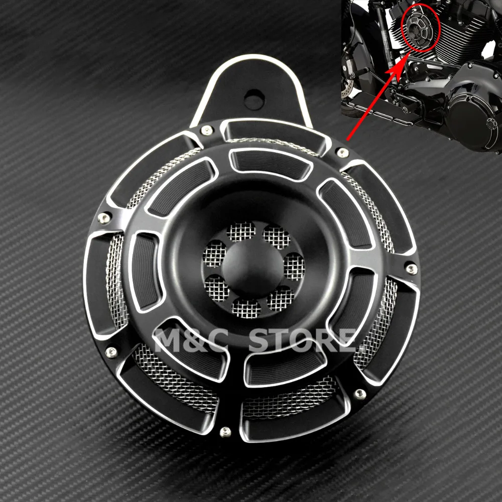 Черный хром рог крышка для Harley Touring FLT Big Twin 1991-15 16 17 Sportster XL 883 2007