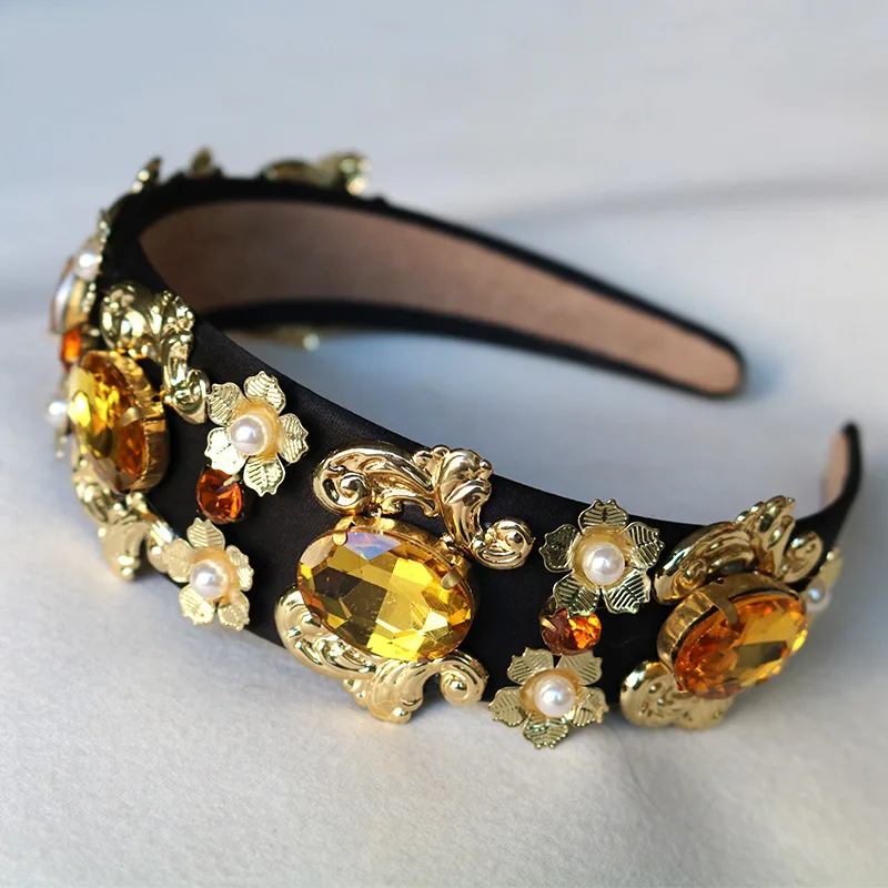 2020 модный шарм барокко кристалл Корона Тиара на голову Красочные цветы ручной