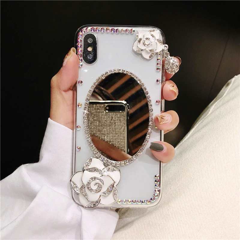 Phone Cover Case For Sony Xperia 10 Plus XZ4 XZ3 XZ2 XZ1 X Compact XZS XZ L2 L3 M5 Woman Shiny Crystal Diamond Mirror Cases |