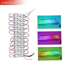 20 шт. WS2811 Светодиодный модуль водонепроницаемый светодиодный пиксельный цифровой модуль садовый свет 3 светодиода DMX DC12V SMD5050 RGB струсветильник льник многоцветный JQ0