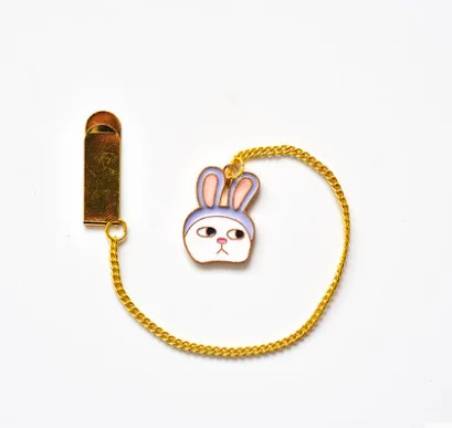 bunny 5 шт. прекрасный мультяшный кулон металлическая цепочка закладки Новинка книга креативный подарок предмета для чтения детский для детской школы канцелярские принадлежности - Цвет: bunny