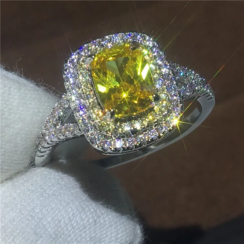Модное кольцо для пары на годовщину 2ct AAAAA Циркон Cz серебро 925 пробы обручальное