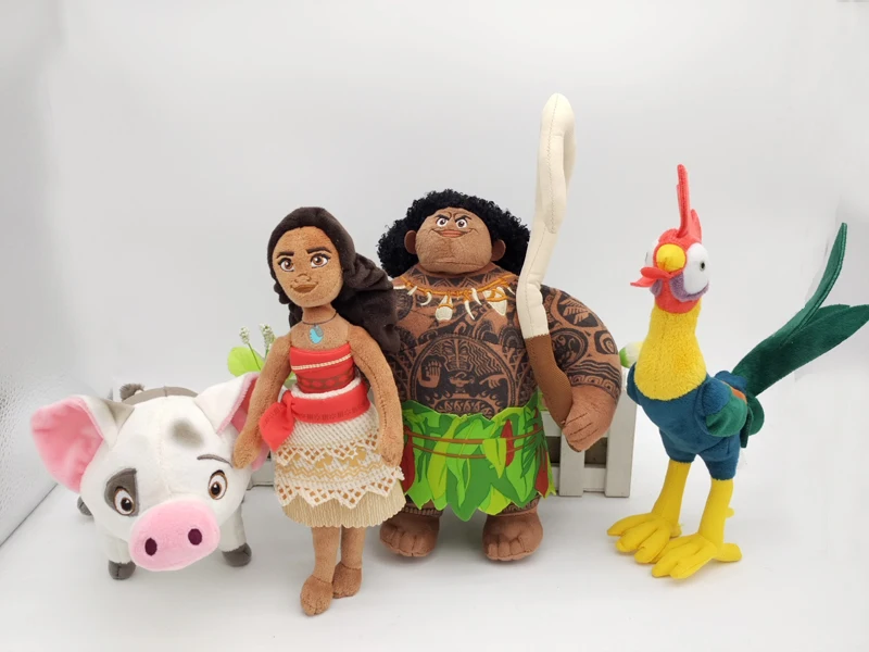 4 шт. аутентичная Моана Мауи вайалик Heihei мягкая игрушка свинья Пуа плюшевая кукла