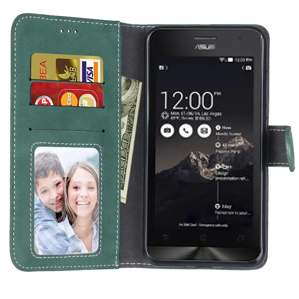 Ретро матовый кожаный чехол для Asus ZenFone 3 ZE552KL 5 дюймов Чехол Filp подставка