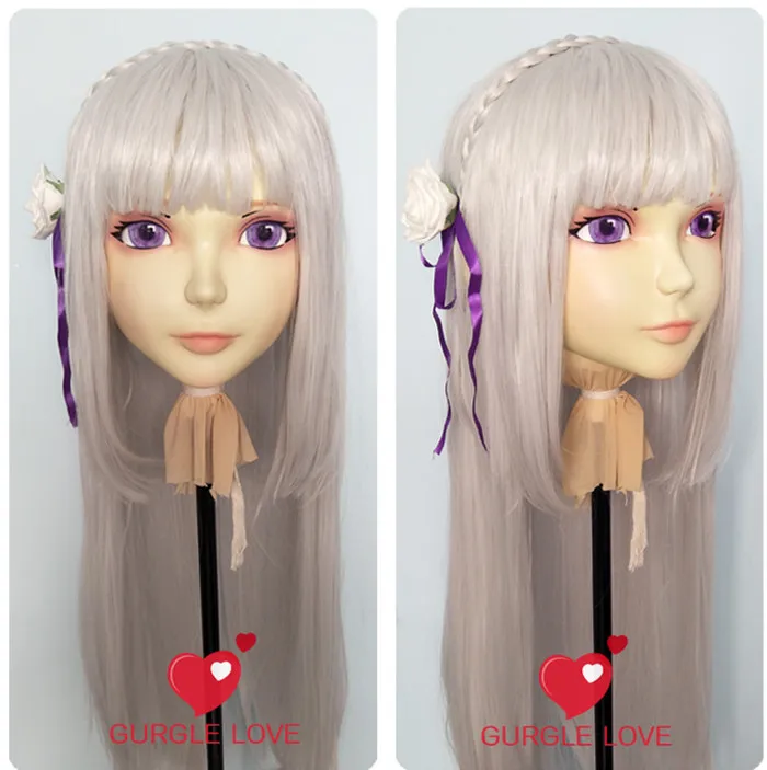 

(GL043) Женская милая полимерная полуголовная маска кигуруми с глазами BJD Косплей Аниме Маскарадная маска Лолиты кроссворд кукла