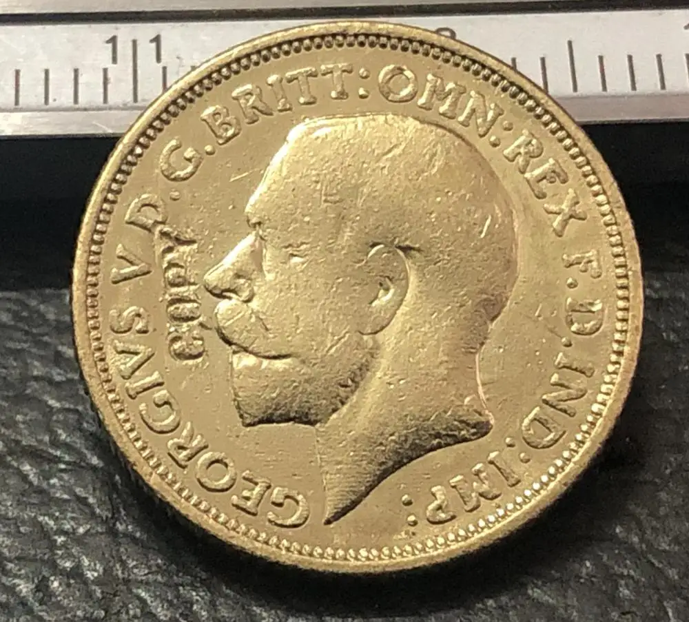 1915 Великобритания 1/2 монет с золотым покрытием|coin coins|coin goldcoin copy |