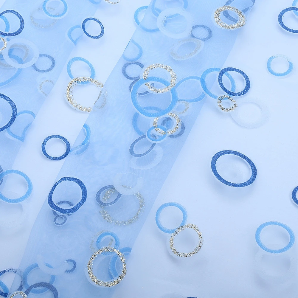 1x2 М Тюль окна Шторы двери Спальня балкон вуаль мерцающие с принтом круга Sheer окно