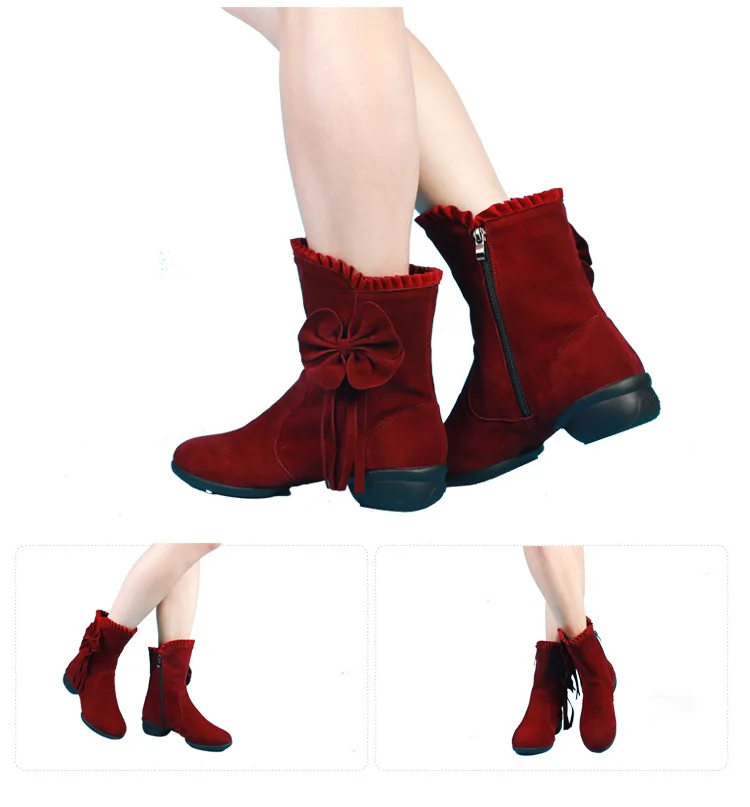 Танцевальные Кроссовки Женская обувь на квадратном каблуке Женские