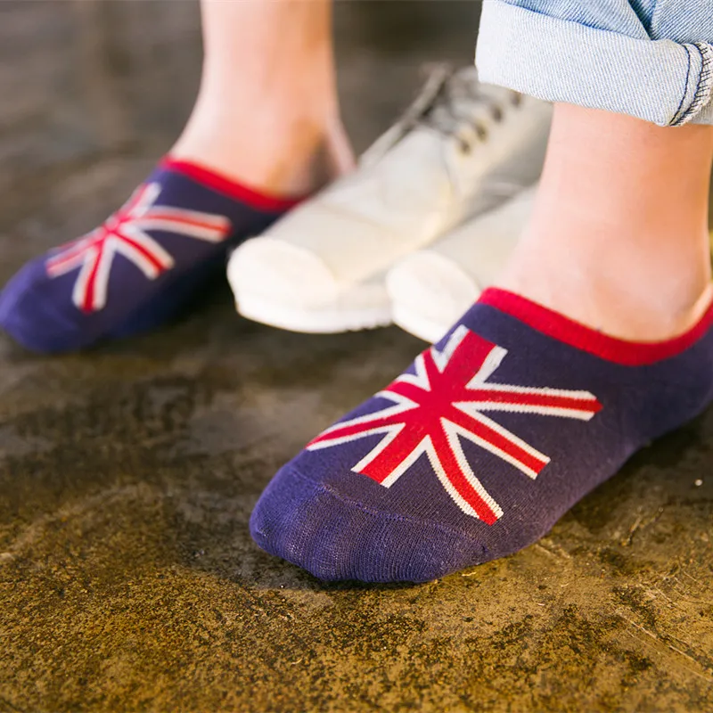 10 Пар/лот Новое Британское мужчины носки силиконовые мелкой рот связаться м