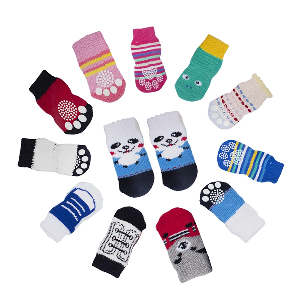 4 фута теплые носки для собак Носки кошек мягкие высококачественные Хлопковые