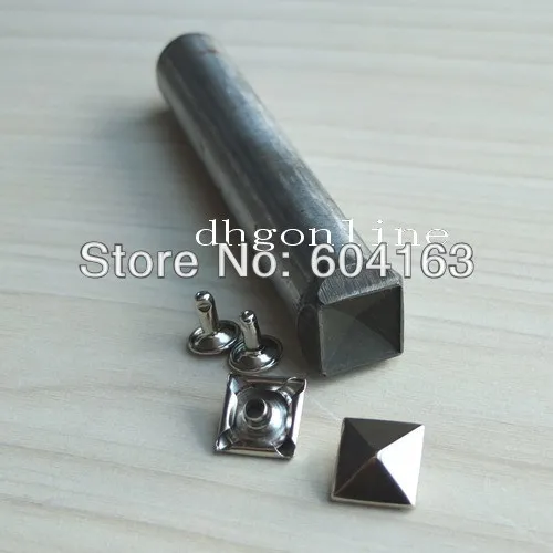 One Setting Tool + 100 sets 12mm 1/2'' Pyramid Rapid Stud Leather Setter button | Дом и сад