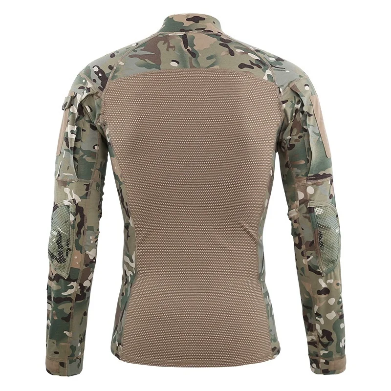 

2019 Outdoor Camouflage Tactical T-shirt Airsoft Paintball Men Combat Military Army Shirts Uniform for Hiking Hunting Fishing