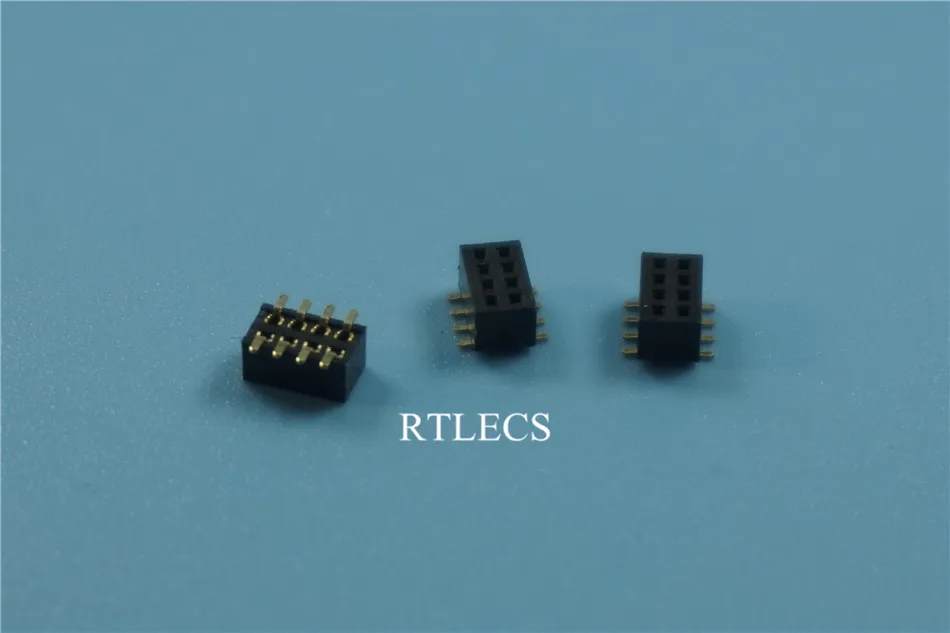 10 шт. 1 0 мм Шаг 2x4 положения 8 Pin PCB Женский Заголовок двухрядный прямой 180 разъем SMT
