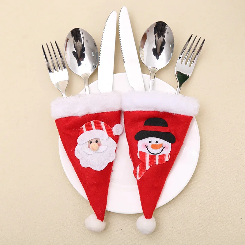 Urijk Christmas 2018 Red Santa Kitchen Table Mats Napkin New Year Decorative Coffee Placemat Pad Knife Fork Mat | Дом и сад