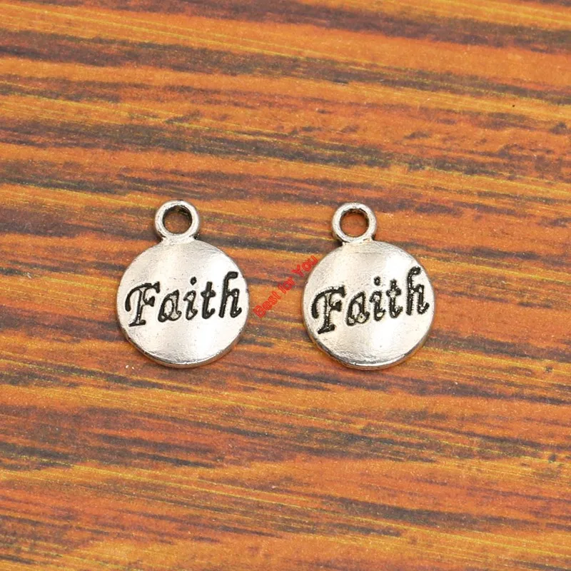 15 шт. подвеска для браслета х12 мм|charm pendant|faith charmtibetan silver plated |
