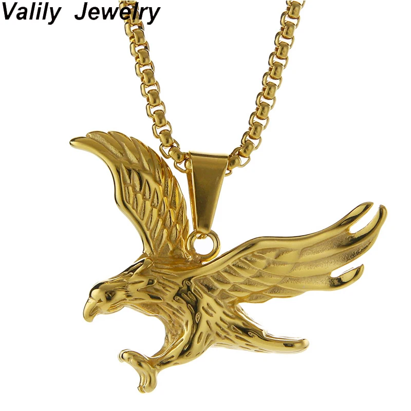 Valily Eagle ожерелье ювелирные изделия распродажа золотой цвет нержавеющая сталь