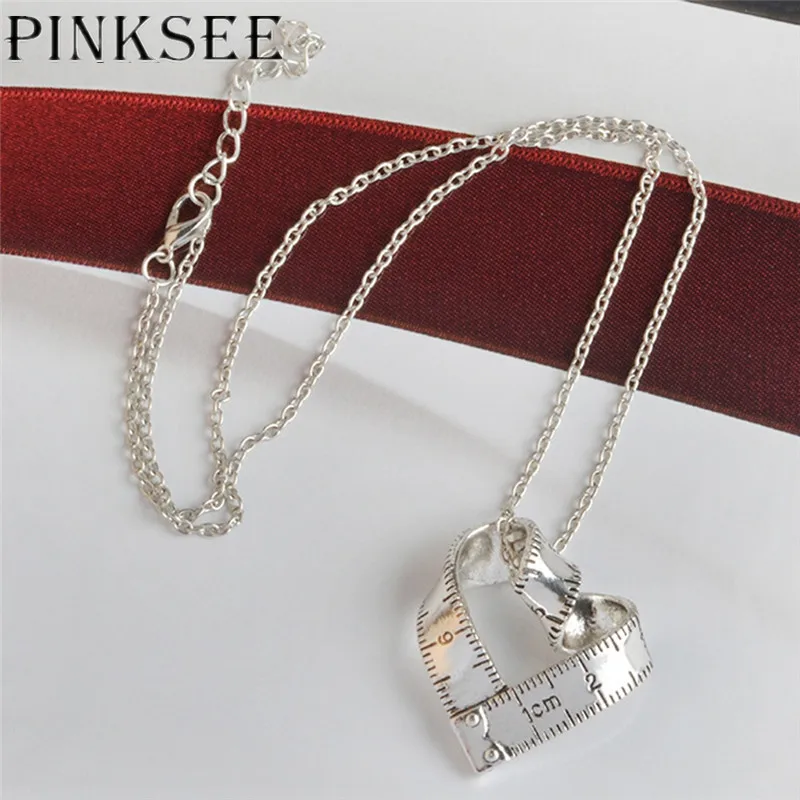 Pinksee творческих вращающийся любовь Форма пары металла Цепочки и ожерелья для Для